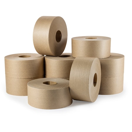 Idl Packaging 2.83in x 450' Reinforced Water-Activated Gummed Kraft Tape, for Carton Sealing, White, 10PK H-30W-10